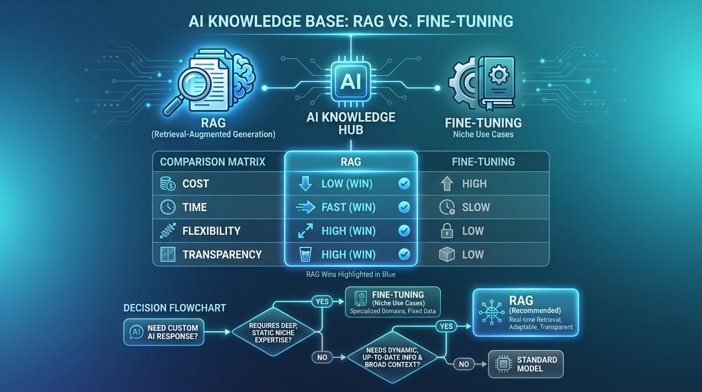 So sánh RAG và Fine-tuning cho doanh nghiệp Việt - chi phí, thời gian, độ linh hoạt