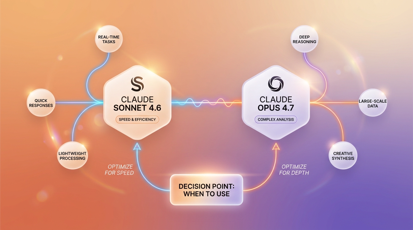 Claude Sonnet 4.6 vs Opus 4.7 concept comparison