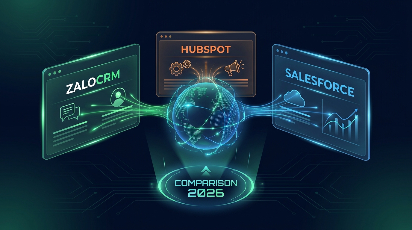 ZaloCRM vs HubSpot vs Salesforce So Sanh 2026