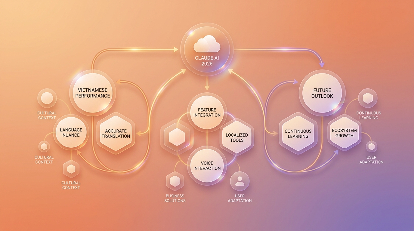 Claude AI tieng Viet capability concept diagram