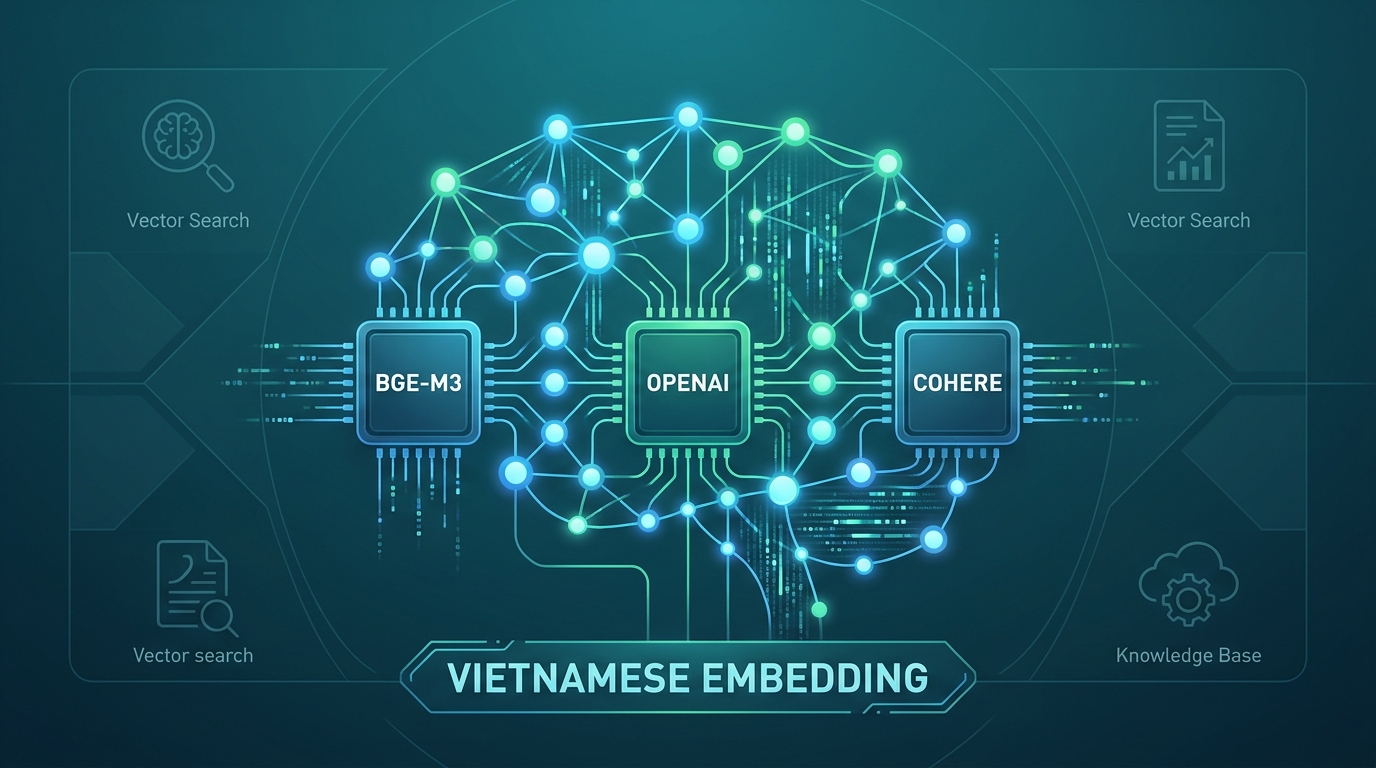 So sánh embedding model cho tiếng Việt: BGE-M3, OpenAI, Cohere benchmark 2026
