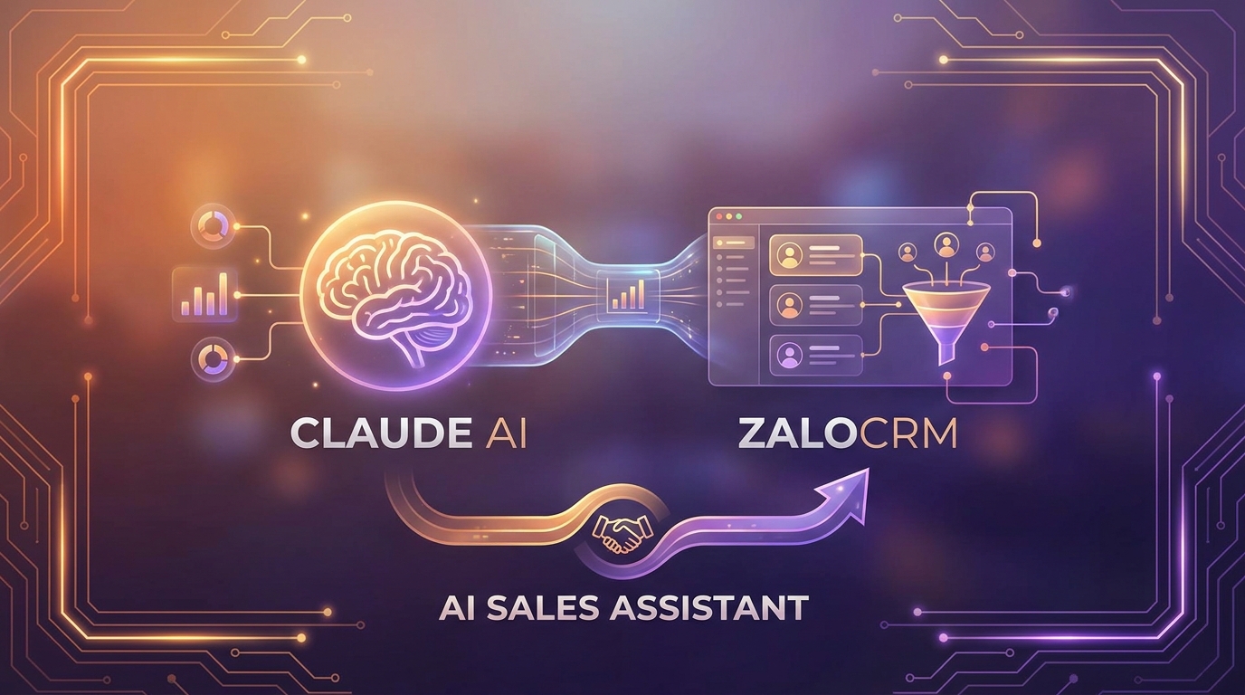 Claude AI tích hợp vào ZaloCRM, AI sales assistant cho doanh nghiệp Việt trên Zalo OA