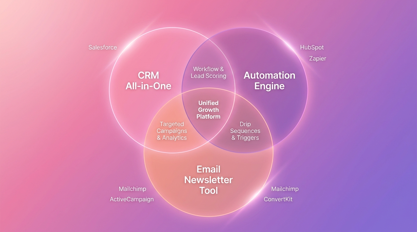 Định vị ba platform marketing automation 2026, HubSpot vs ActiveCampaign vs Mailchimp