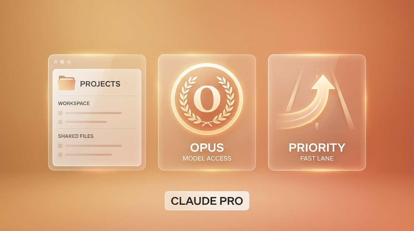 Claude Pro plan tính năng Opus 4.7 Projects priority queue