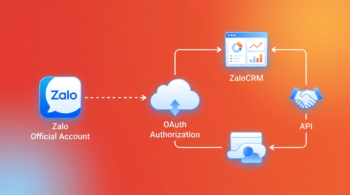 Quy trình OAuth kết nối Zalo OA vào ZaloCRM