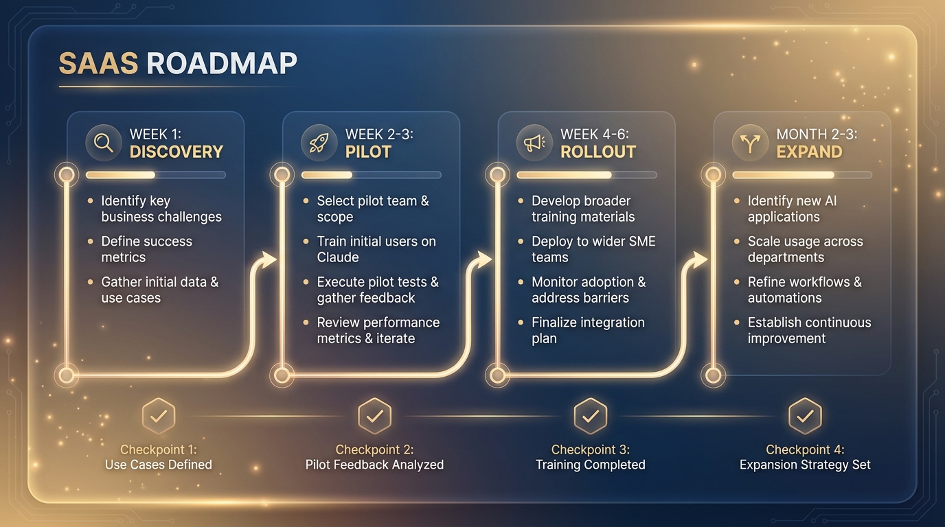 Quy trình triển khai Claude AI cho SME Việt — từ use case selection đến go-live
