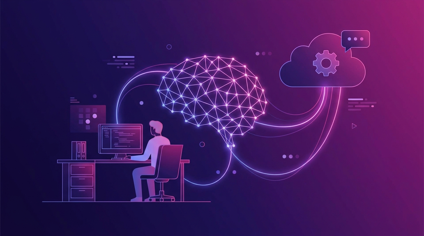 Sơ đồ kiến trúc RAG cho customer support: vector search lấy ngữ cảnh từ knowledge base, LLM sinh câu trả lời có nguồn