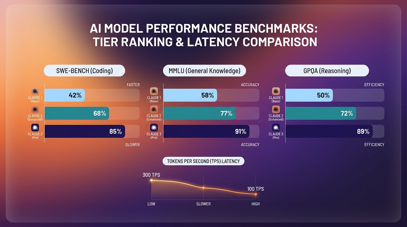 Biểu đồ benchmark SWE-bench MMLU GPQA của 3 model Claude