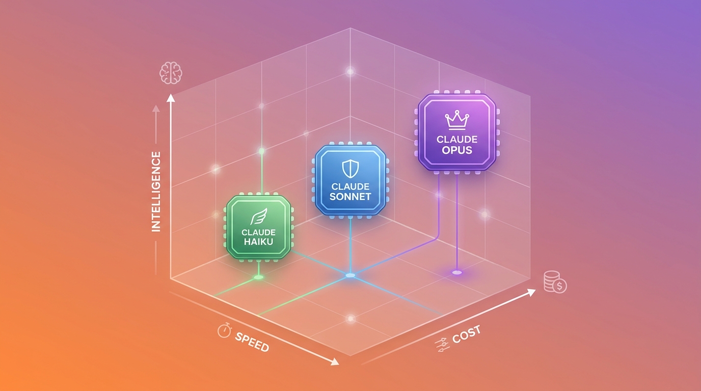 Bản đồ định vị 3 model Claude theo intelligence cost speed