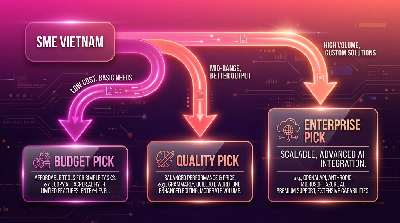 Decision flowchart cho SME chọn tool