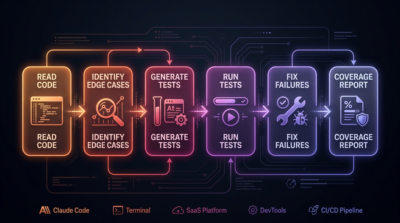 Workflow 6 bước test generation