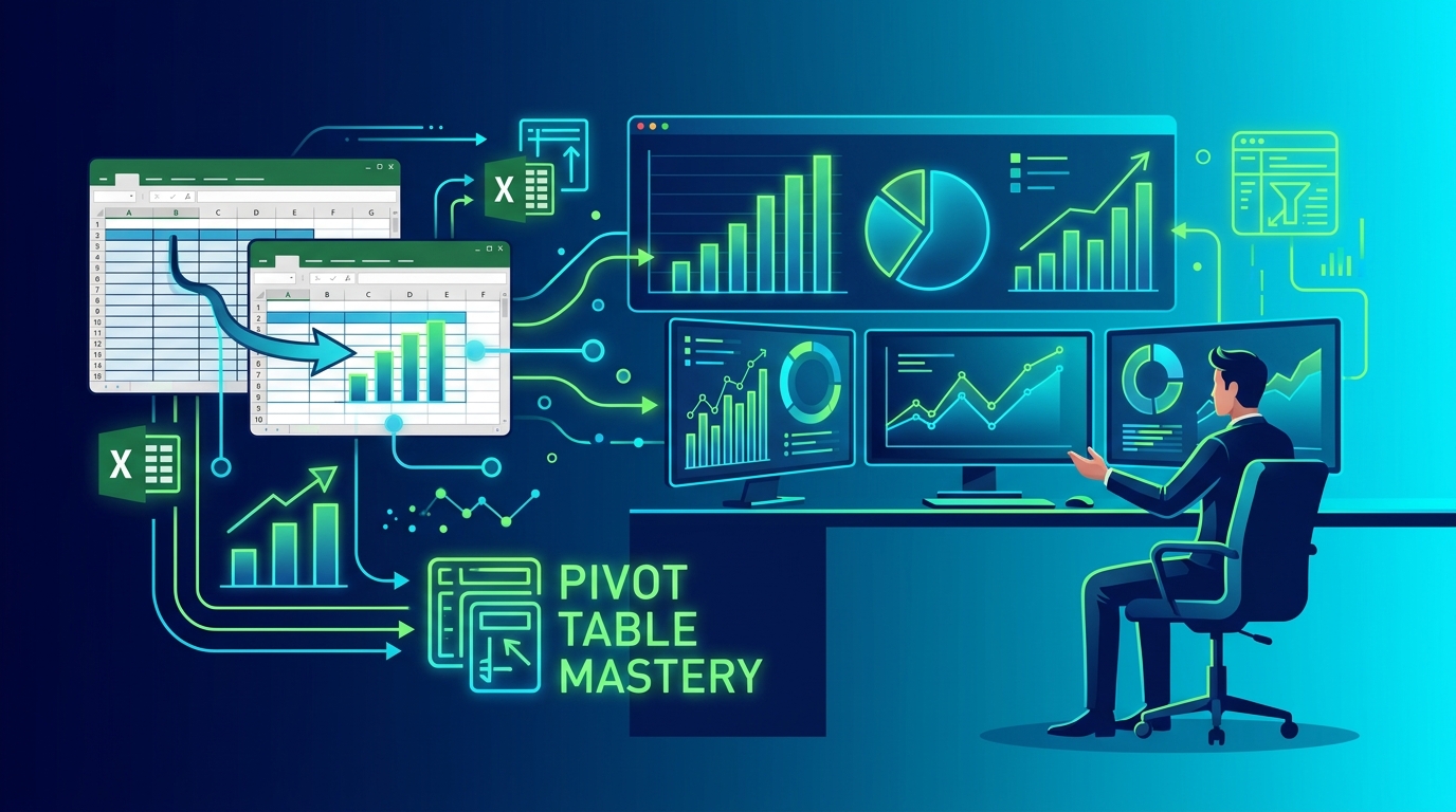 Excel Pivot Table dashboard founder phân tích dữ liệu