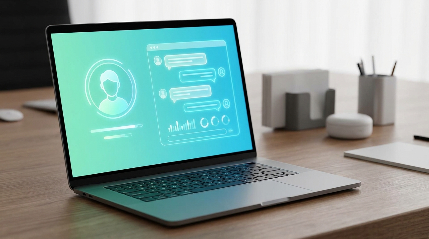 AI tutor chatbot trên màn hình giáo dục