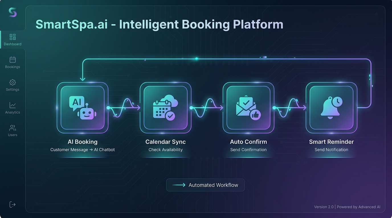 Workflow AI đặt lịch tự động cho spa, từ tin nhắn Zalo đến xác nhận lịch hẹn