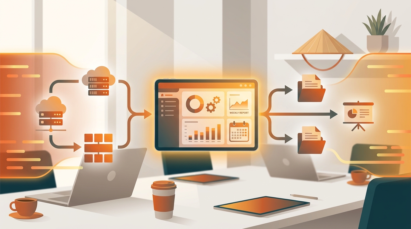 Claude Code automation pipeline cho báo cáo hàng tuần, kiến trúc hệ thống