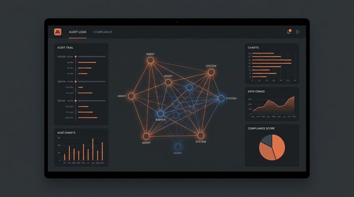 Các compliance frameworks GDPR HIPAA SOC2 EU AI Act và dashboard governance doanh nghiệp