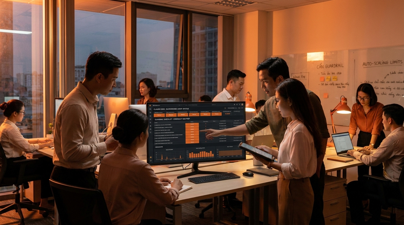 Minh họa cần guardrail nào trước khi cho agent chạy qua đêm? cho background agent Claude Code