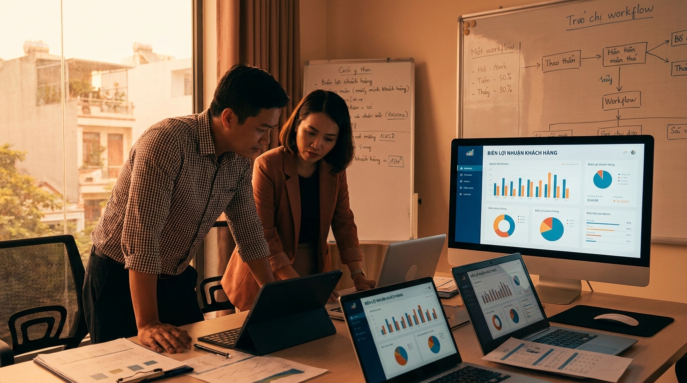 Minh họa nên đo biên lợi nhuận theo khách hàng ra sao? cho pricing strategy SME