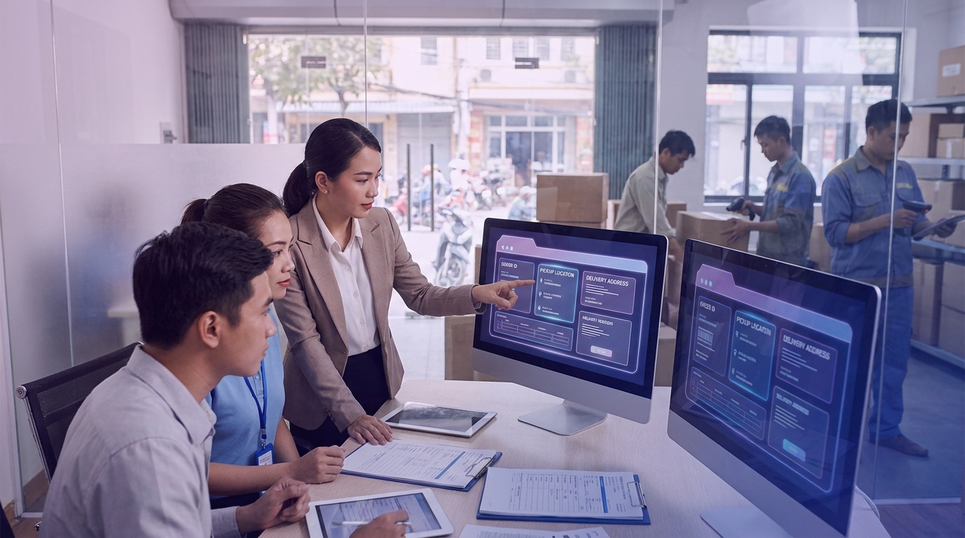 Minh họa dữ liệu đơn hàng tối thiểu cần có là gì? cho AI logistics dự đoán thời gian giao