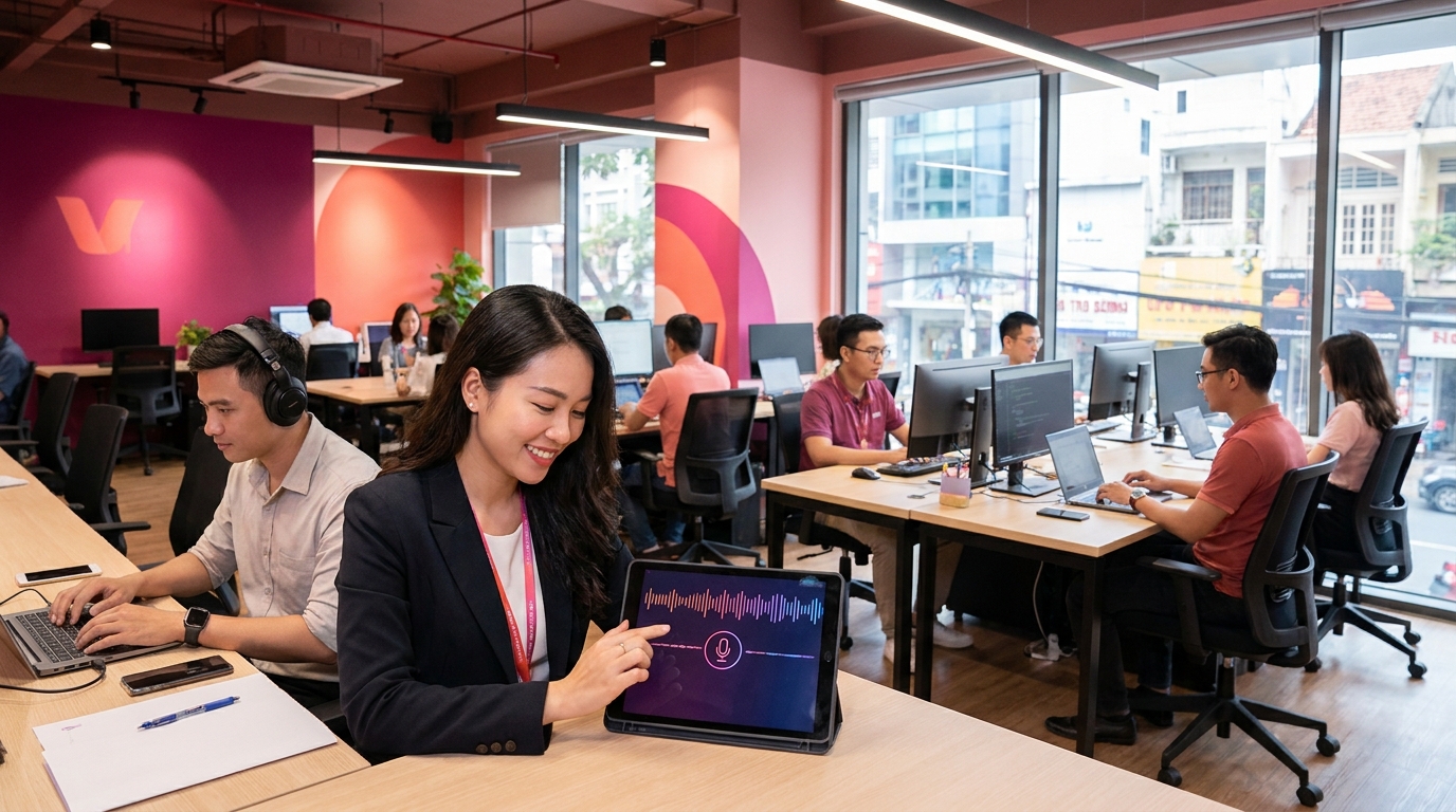Minh họa AI voice marketing TTS cho SME Việt Nam