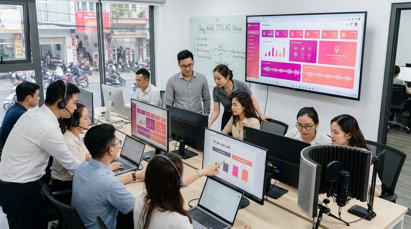 Minh họa tts có giảm chi phí sản xuất nội dung không? cho AI voice marketing TTS
