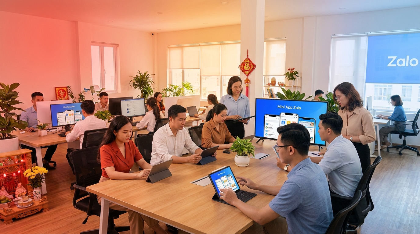 Minh họa Mini App Zalo sale team cho SME Việt Nam