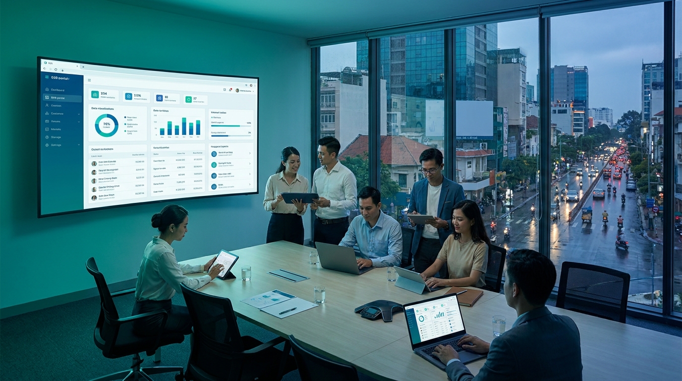 Minh họa web portal B2B khách hàng cho SME Việt Nam