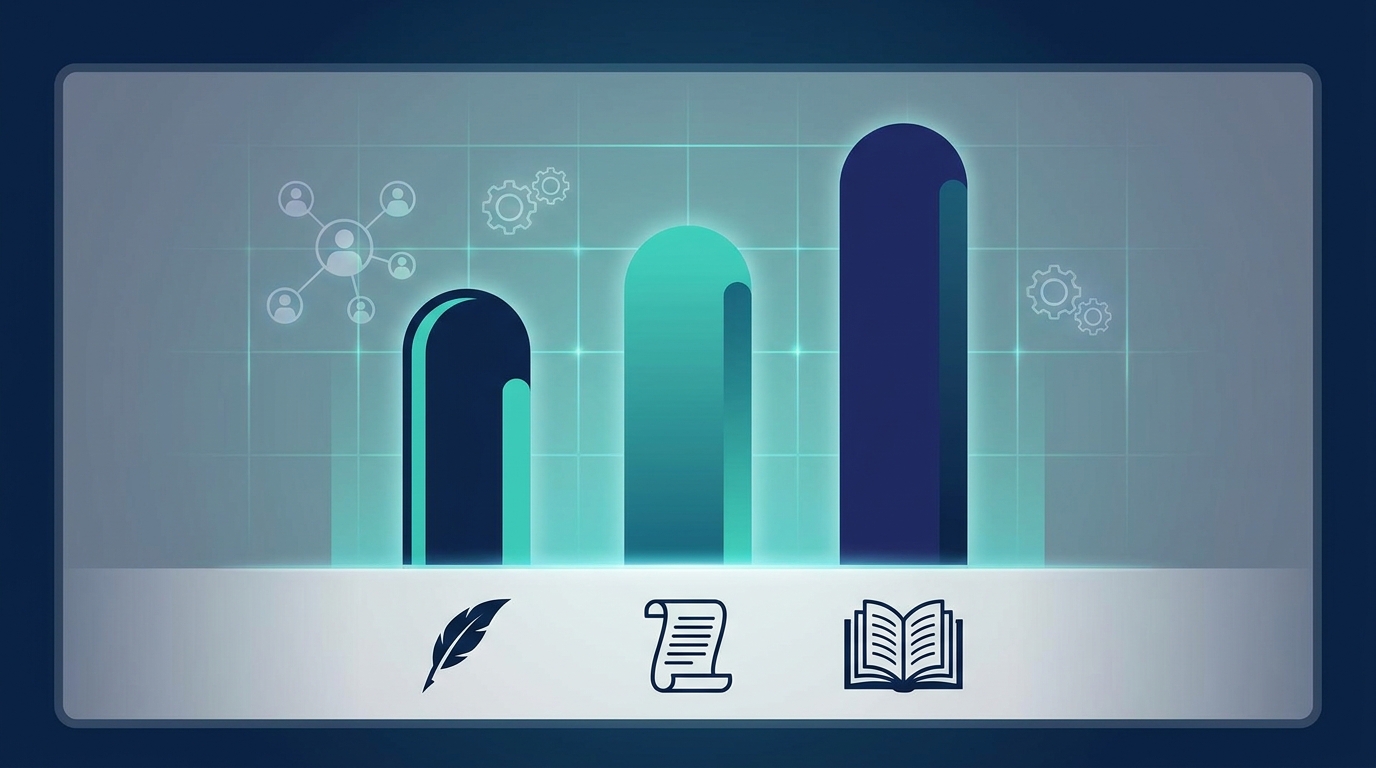 Bar chart so sánh chi phí 3 model Haiku Sonnet Opus với palette navy-teal