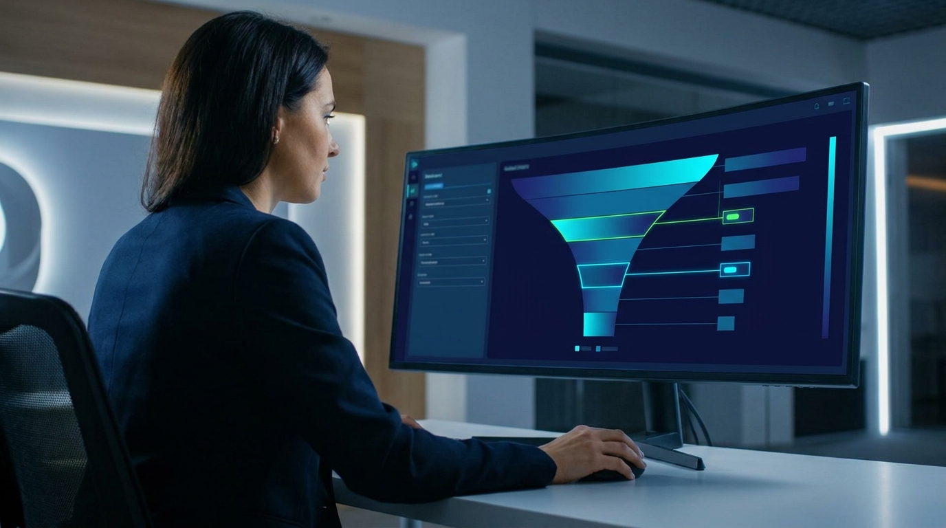 Data analyst phân tích điểm rớt người dùng trên heatmap funnel