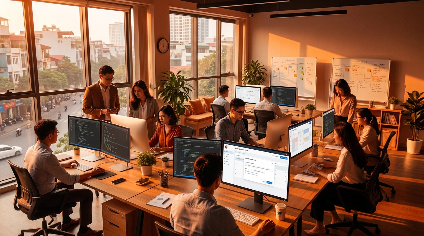Minh họa Claude Code cron schedule task cho SME Việt Nam