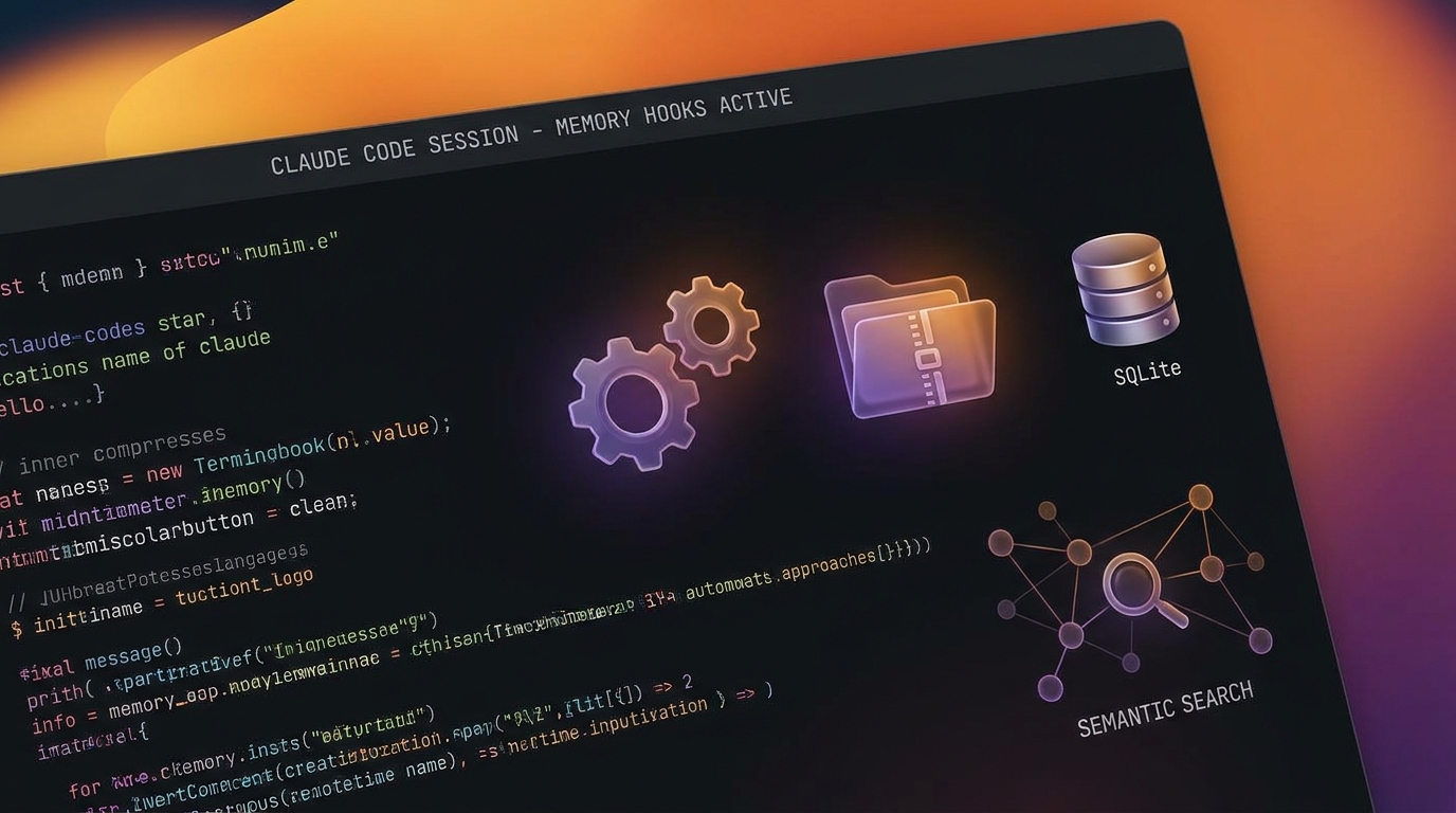 Giao dien terminal cai dat claude-mem voi memory hooks va SQLite