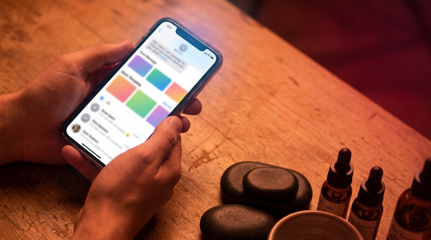 Smartphone hiển thị ZNS template segment khách spa Việt
