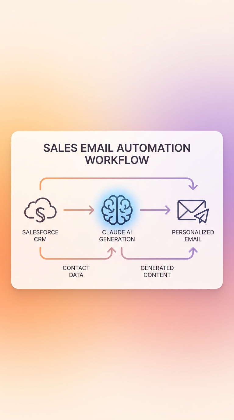 Quy trình tự động hóa email follow-up với Claude AI trong Salesforce CRM pipeline