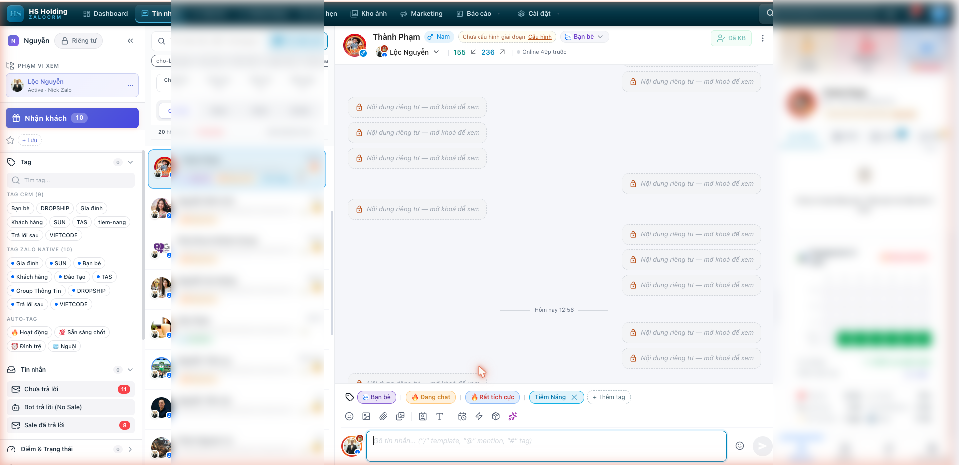 Chat đa nick ZaloCRM