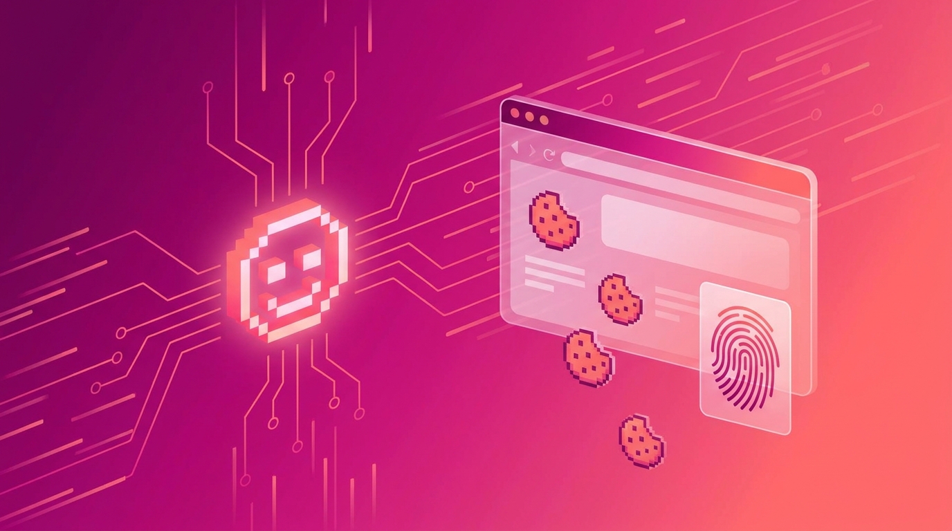 Minh hoạ pixel tracking website visitor cookies và browser fingerprint