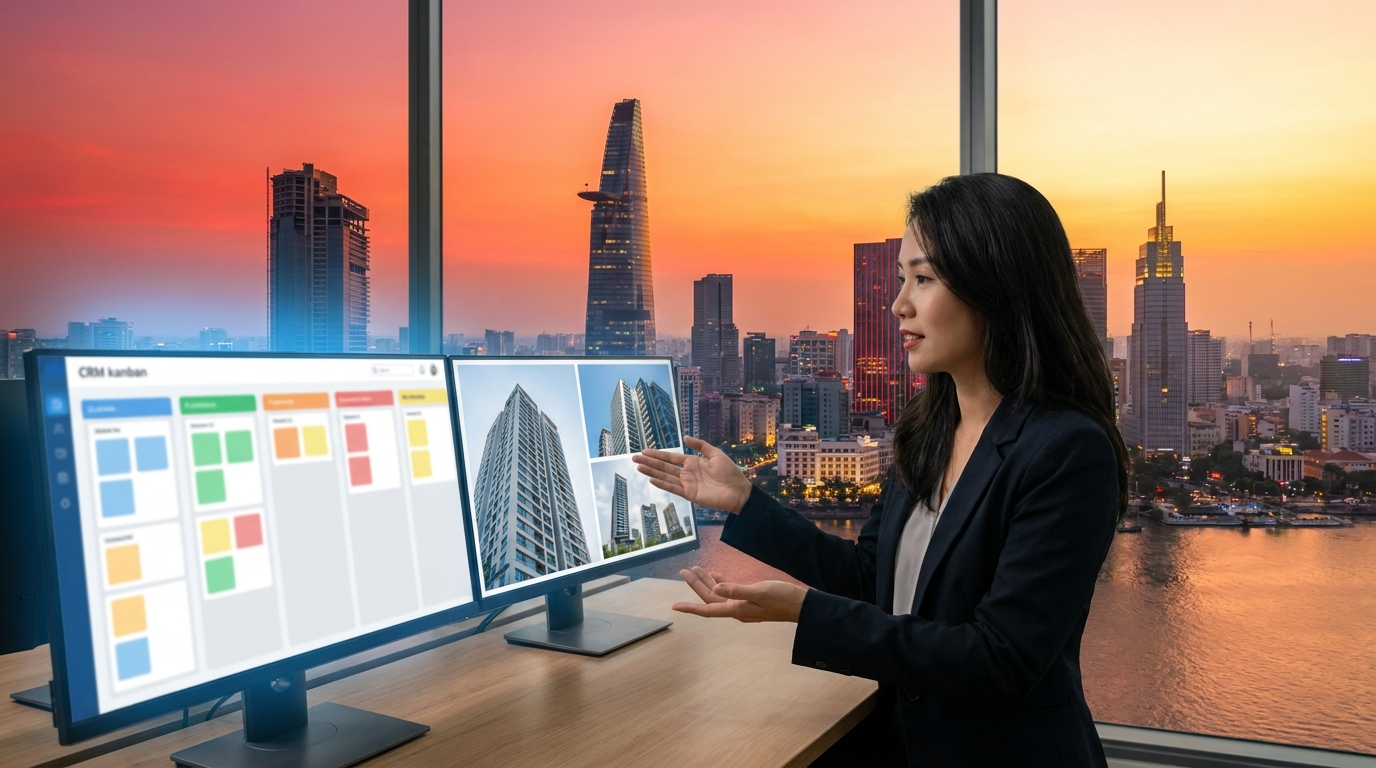 Môi giới bất động sản tra pipeline khách trên ZaloCRM