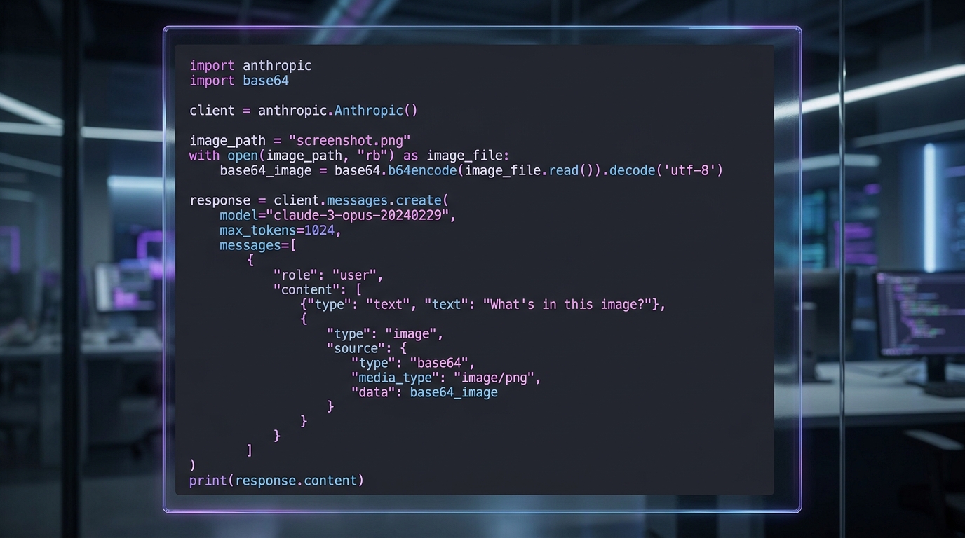 Code Python Anthropic SDK Vision API