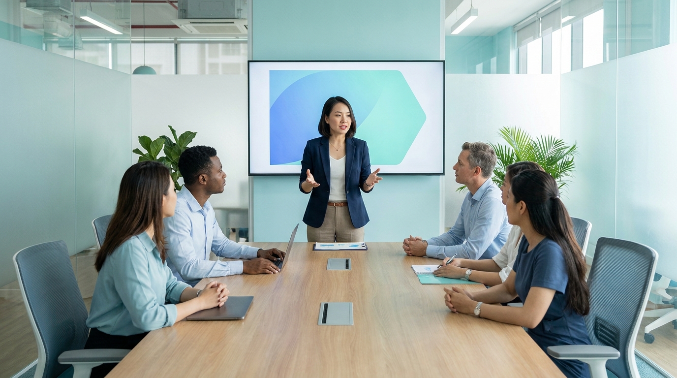 Founder Việt dẫn dắt cuộc họp đội ngũ với phong cách lãnh đạo cởi mở