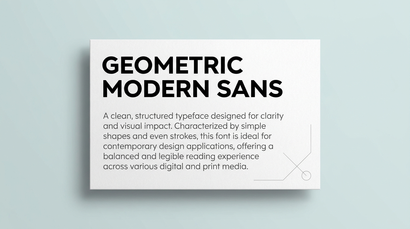 Typography pairing headline body specimen card