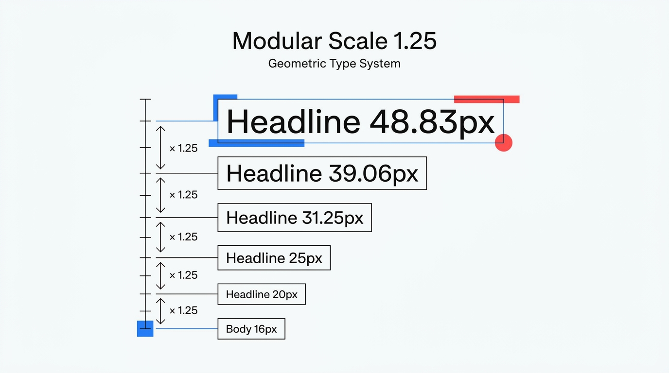 Modular type scale ratio diagram