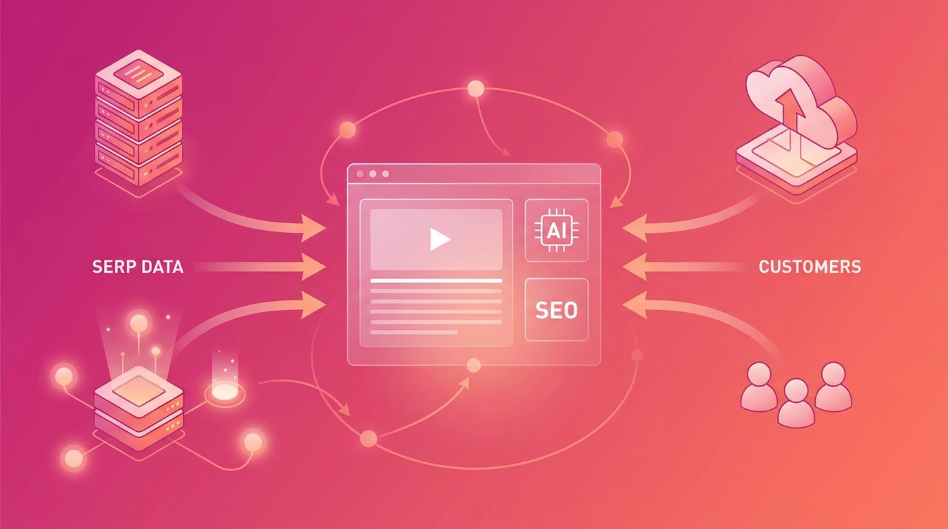 Hình minh họa dữ liệu serp và khách hàng đưa vào đâu? trong chủ đề AI SEO content brief