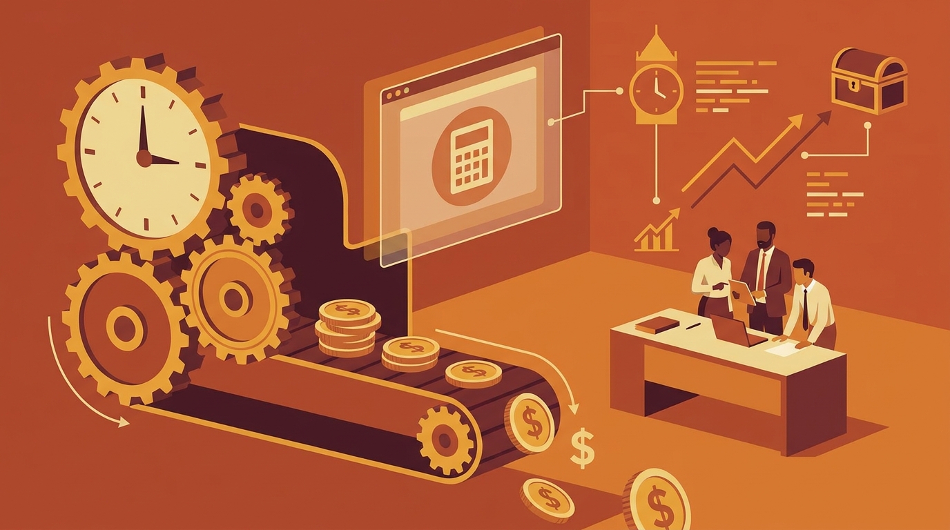 Hình minh họa lợi ích thời gian quy ra tiền thế nào? trong chủ đề automation ROI calculator SME