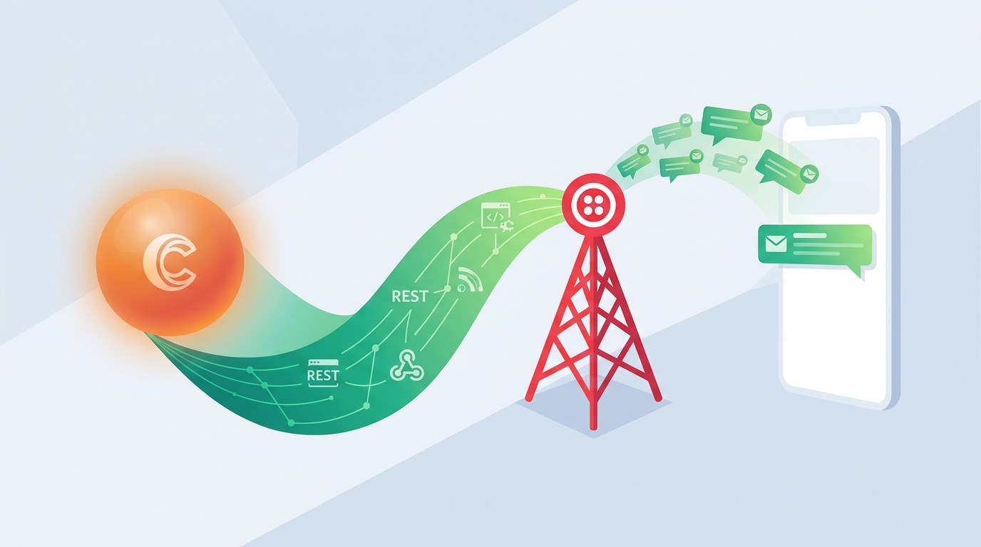 Sơ đồ tích hợp Claude AI và Twilio SMS gửi tin nhắn thông minh đa kênh