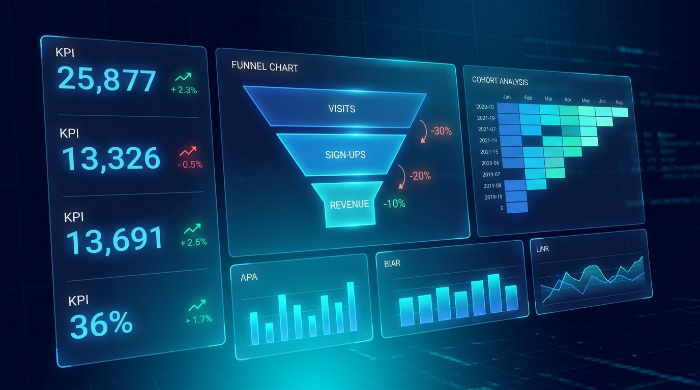 Looker Studio dashboard với KPI charts cho SME