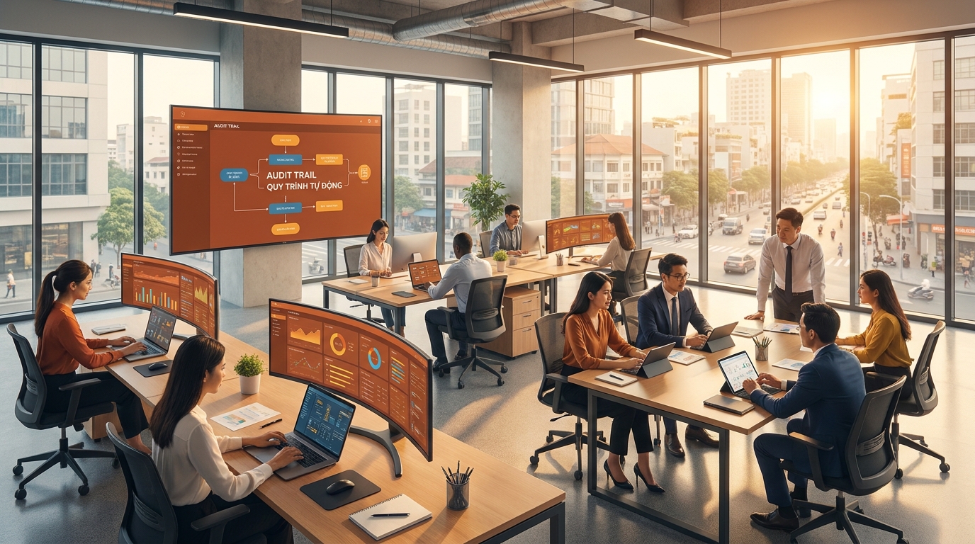 audit trail khác log kỹ thuật ở điểm nào? cho SME