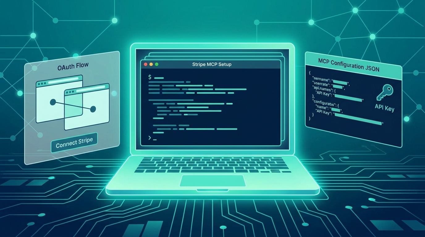 Stripe MCP setup workflow với OAuth và API key