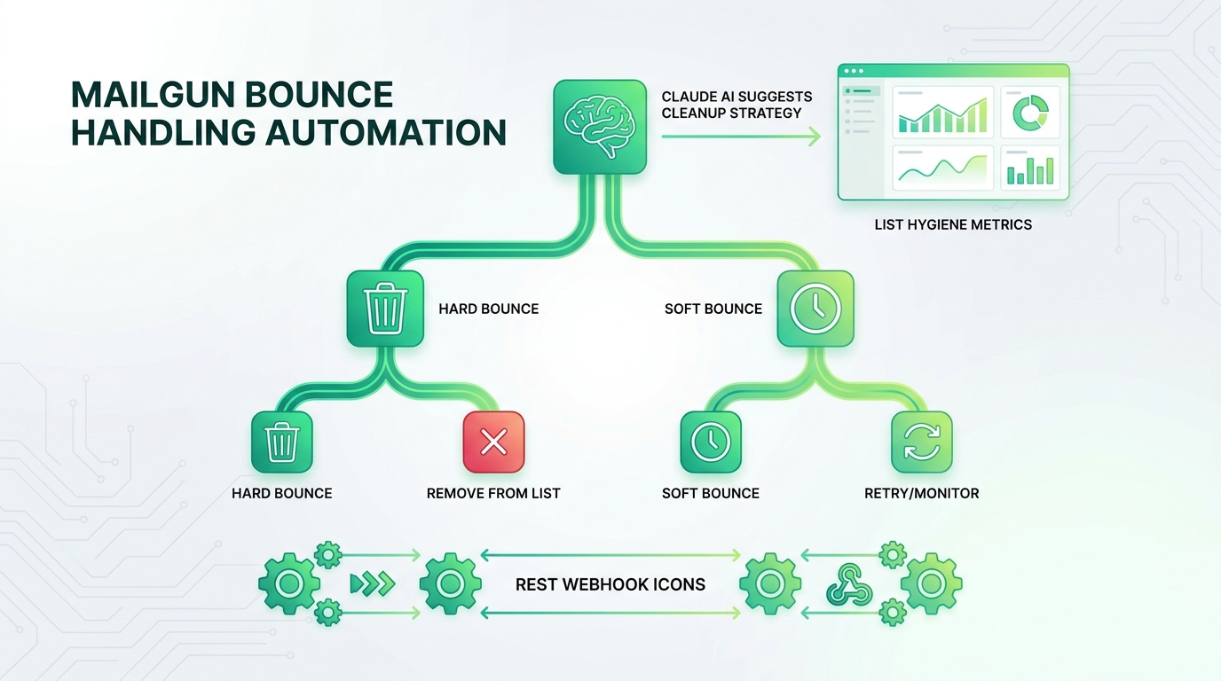 Mailgun bounce handling automation với Claude