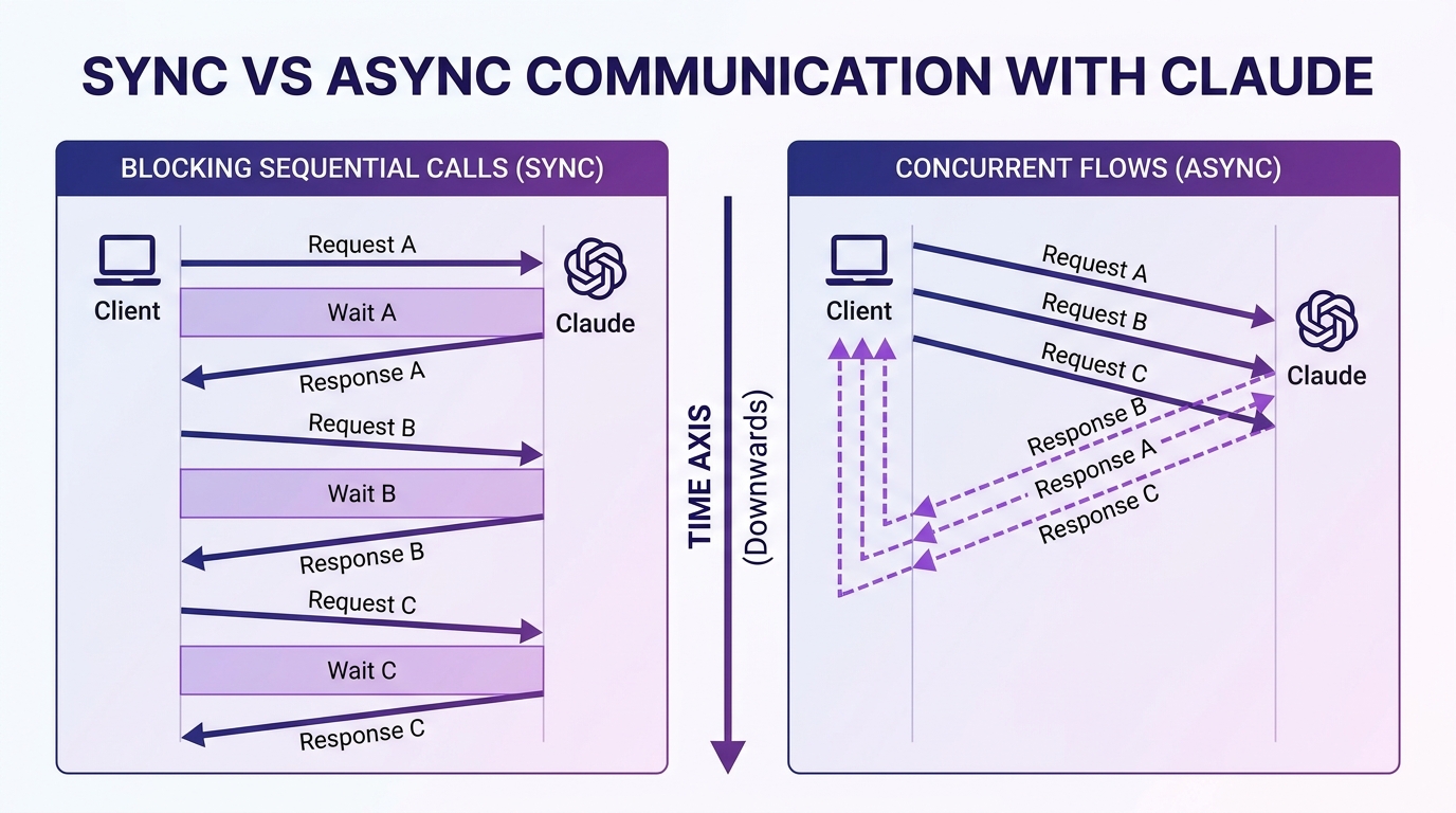Sync vs async comparison Claude