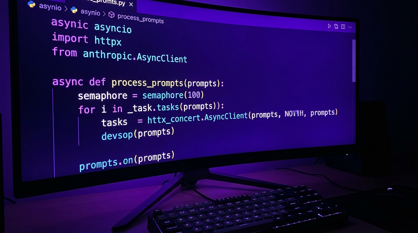 Python asyncio AsyncClient code panel
