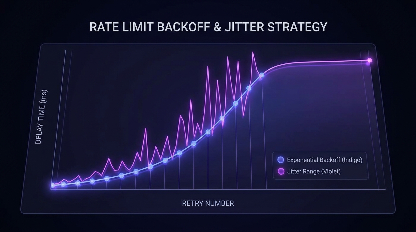 Rate limit backoff jitter curve